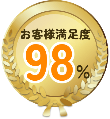 お客様満足度 98 %